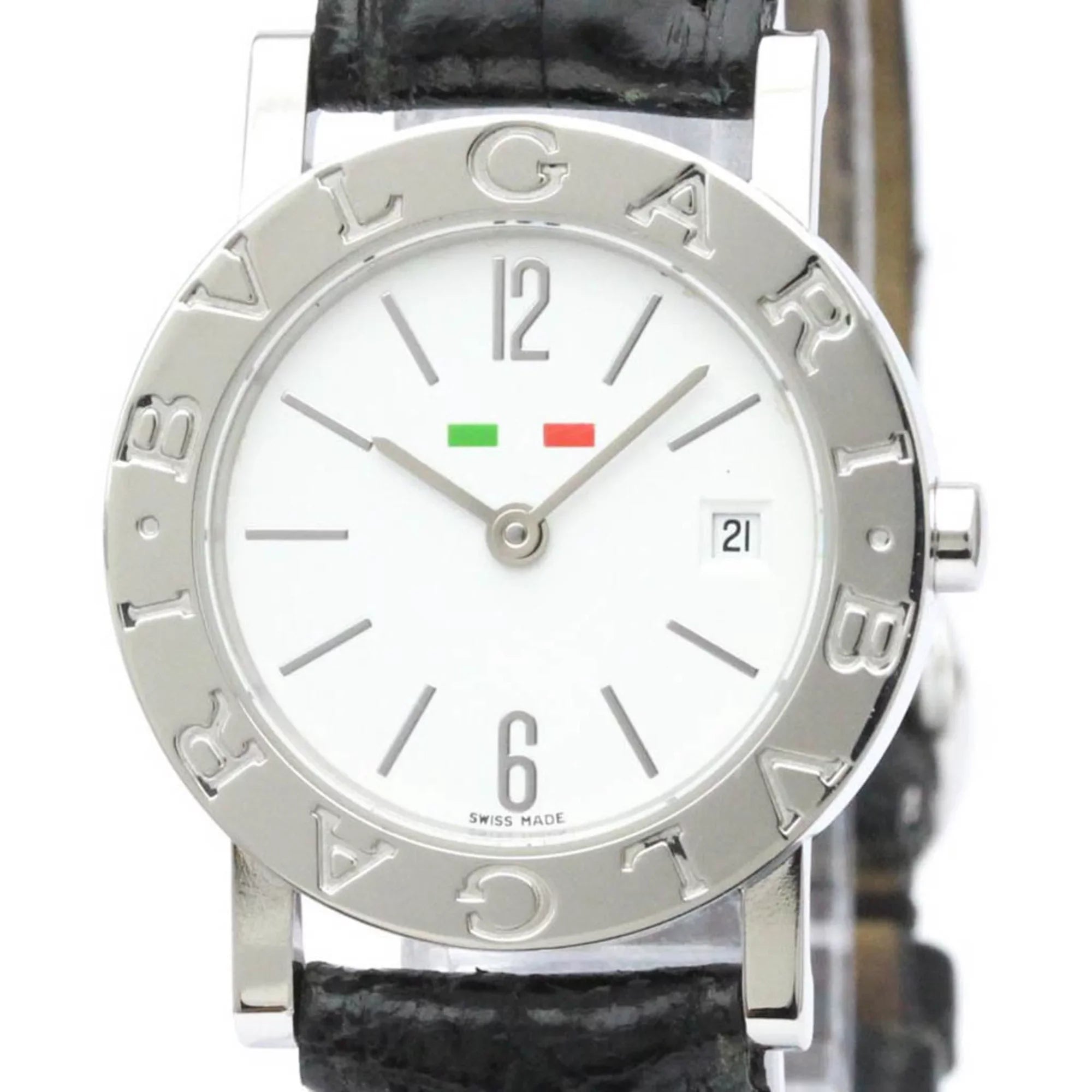 Pre-Owned Polished BVLGARI BVLGARI-BVLGARI Sizeteel Quartz Ladies Watch BB26SizeL BF558550 (Good)