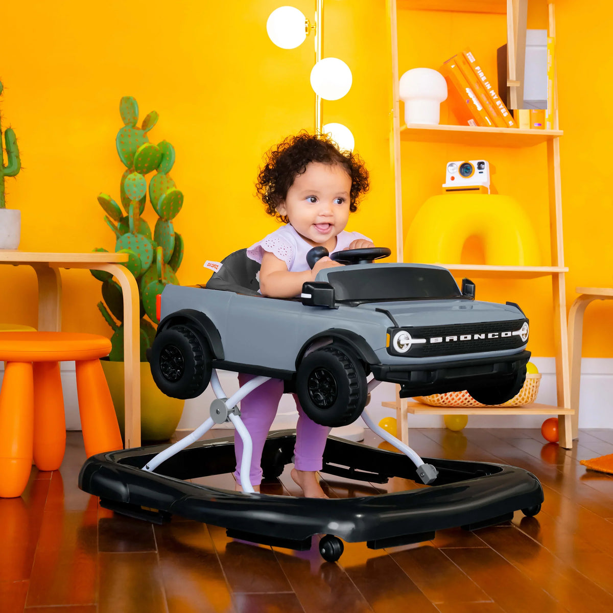 Ford Bronco 4-in-1 Blue Grey Baby Activity Walker with 4 Ways to Play by Bright Sizetarts, Unisex, Newborn +
