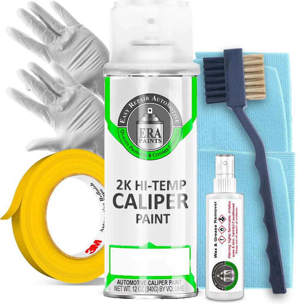 ERA Paints Green Brake Caliper Paint Kit With Omni-Curing Catalyst - 2K Aerosol High Gloss Chemical Resistant and Extremely Durable Against Color Fade and Brake Fluid